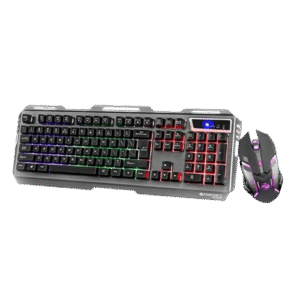 Zebronics Transformer Gaming Keyboard and Mouse Combo,Braided Cable,Durable Al body,Multimedia keys and Gaming Mouse with 6 Buttons, Multi-Color LED Lights, High-Resolution Sensor with 3200 DP