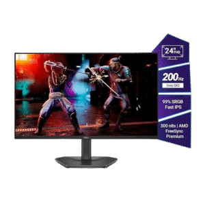Dell SE2425HG 23.8" FHD IPS Gaming Monitor, 200Hz Refresh, 3side narrow bezels, 1ms GtG, AMD FreeSync Premium,HDR 10,300nits, 1000:1 Contrast, 99% Srgb, Tilt, 2*HDMI 2.1 TDMS(supports HDMI VRR),DP 1.4